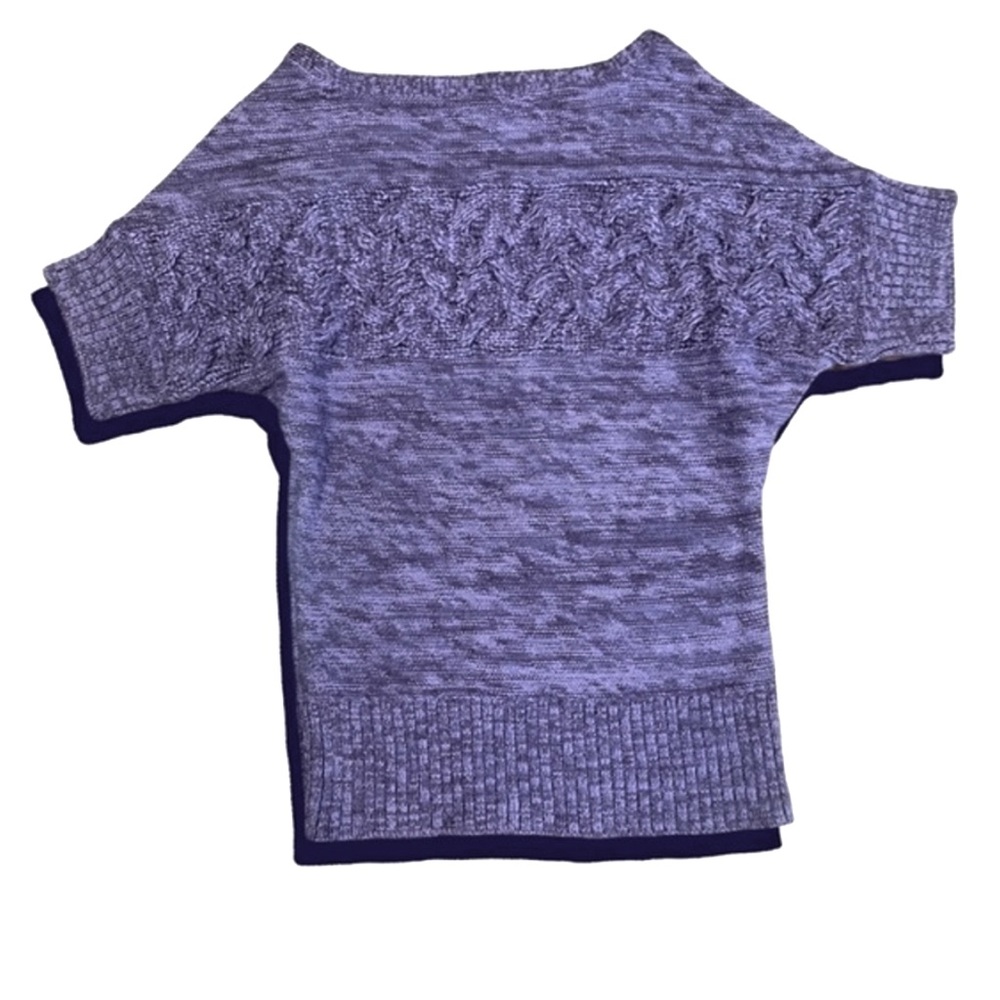 The Limited Y2K Wool Cable Knit Relaxed Fit Short Sleeve Sweater